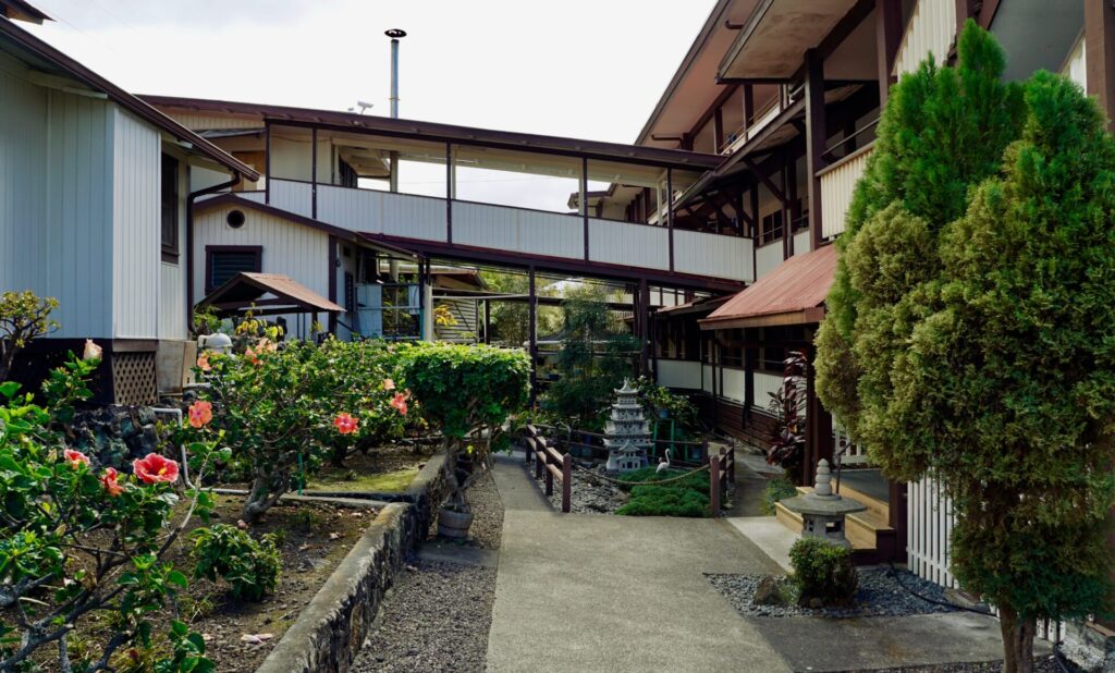 Manago Hotel garden area
