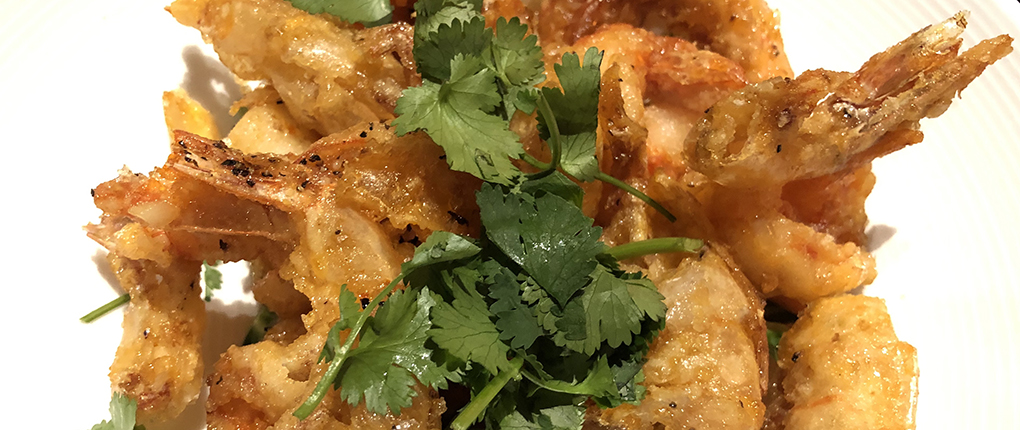 A close up of fried shrimp from a Las Vegas buffet