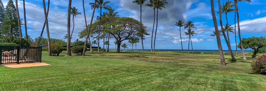 Hale Kai o Kihei lawn that is freshly cut
