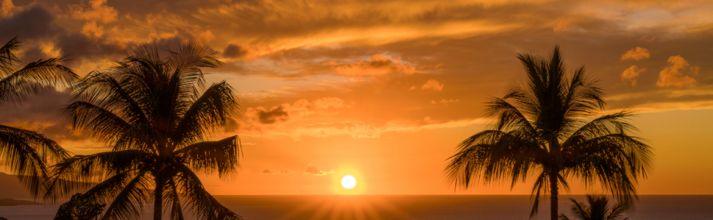 Hotel Wailea Maui view of the Hawaii sunset with the ocean