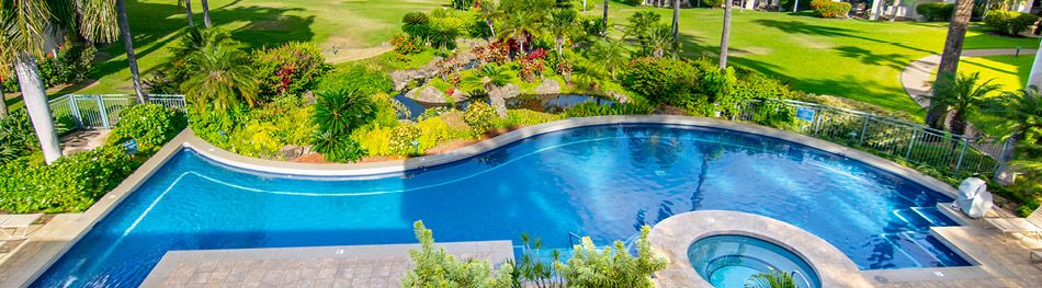 Aerial view of Palms at Wailea Maui's poolside