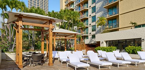 Luana Waikiki Hotel & Suites boutique seating gazebo
