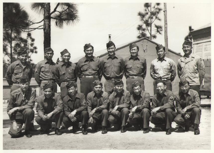 Nisei soldiers at camp Shelby