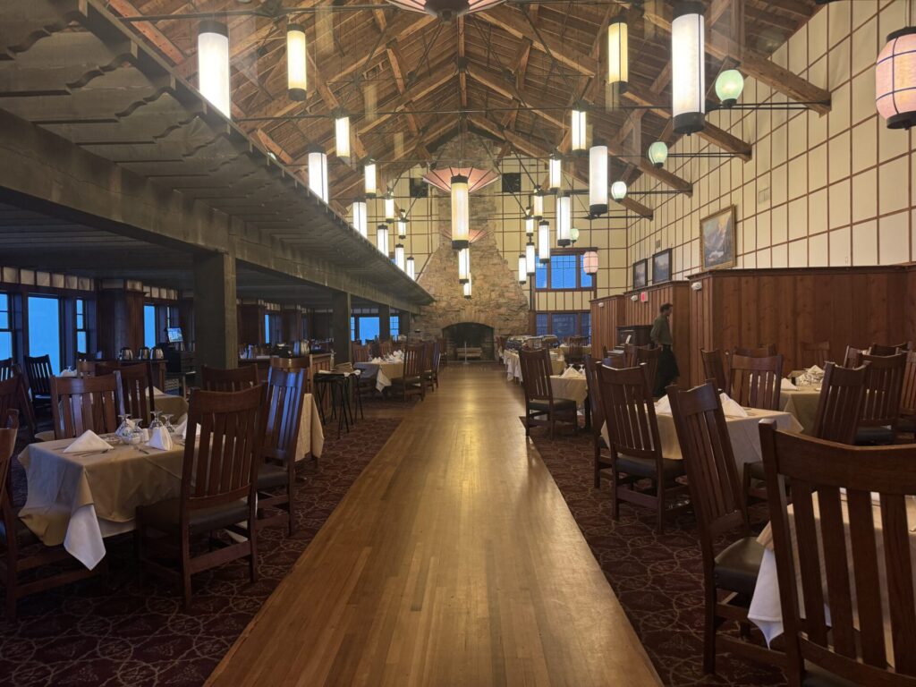Old-timey dining in Glacier Park.