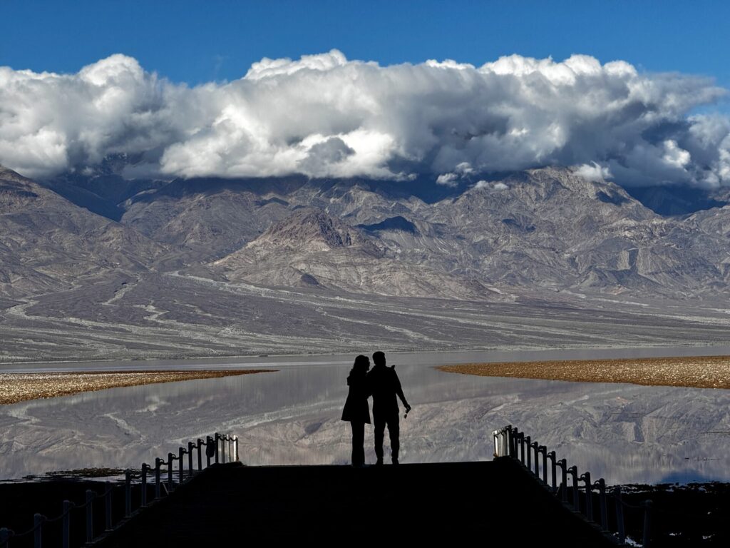 Rare lake at Badwater Basin