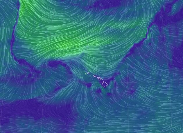Low pressure system bringing rain to Hawaii