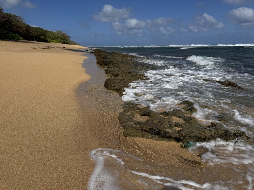 Secluded Kauai beach.