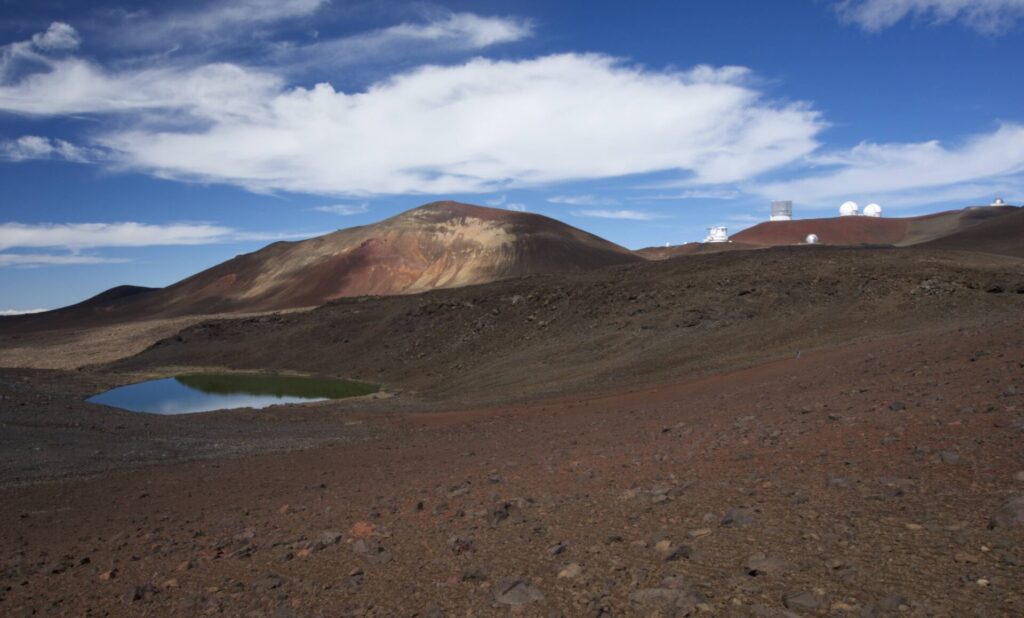 Lake Waiau and the telescopes