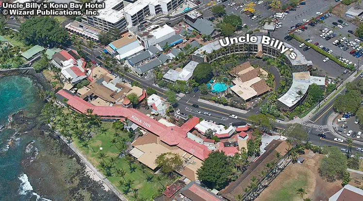 br-unclebillyskona Bird's eye view of Uncle Billy’s Kona Bay Hotel